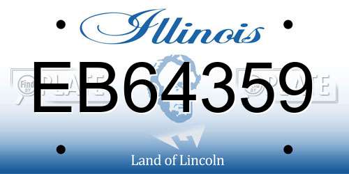 EB64359 Illinois License Plate