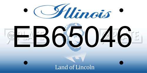 EB65046 Illinois License Plate