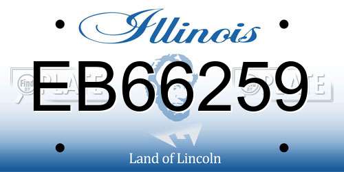 EB66259 Illinois License Plate
