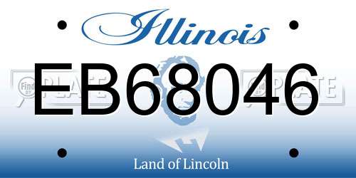 EB68046 Illinois License Plate