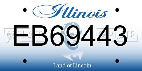 EB69443 Illinois License Plate