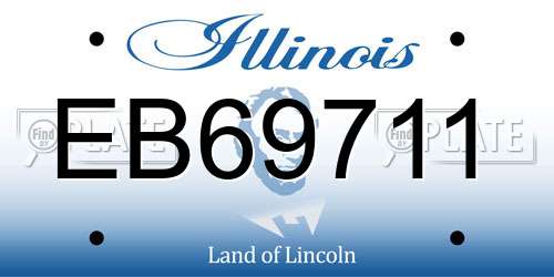 EB69711 Illinois License Plate