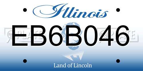 EB6B046 Illinois License Plate