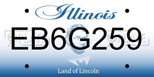 EB6G259 Illinois License Plate