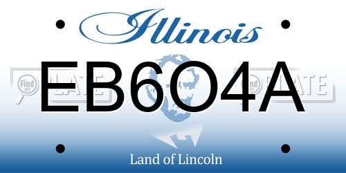 EB6O4A Illinois License Plate