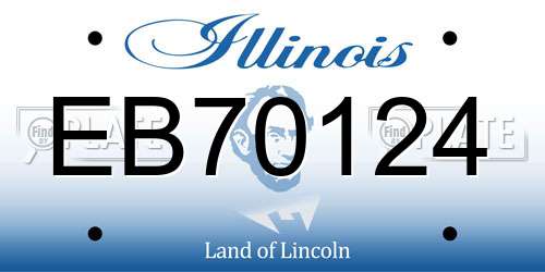 EB70124 Illinois License Plate