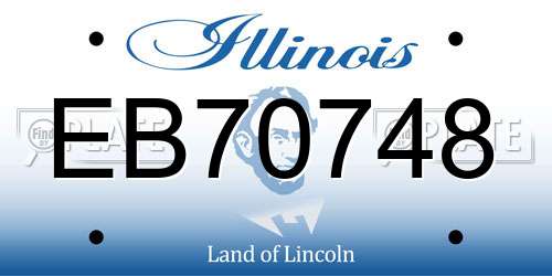 EB70748 Illinois License Plate