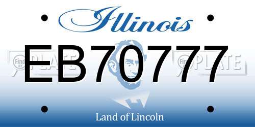 EB70777 Illinois License Plate