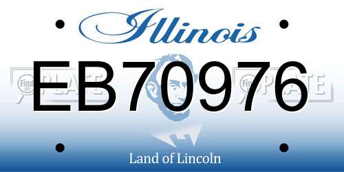 EB70976 Illinois License Plate