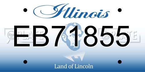 EB71855 Illinois License Plate