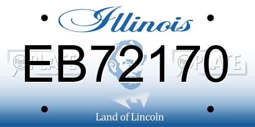 EB72170 Illinois License Plate