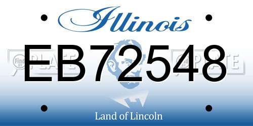 EB72548 Illinois License Plate