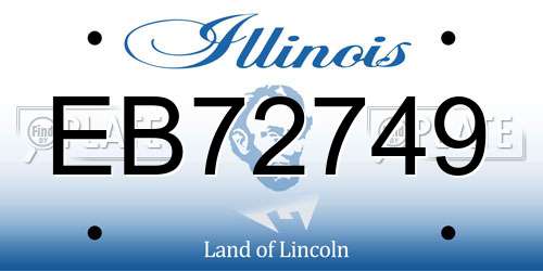 EB72749 Illinois License Plate