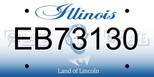 EB73130 Illinois License Plate