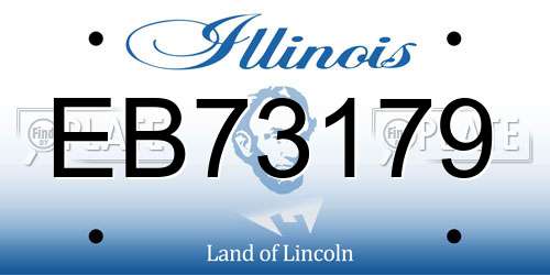 EB73179 Illinois License Plate