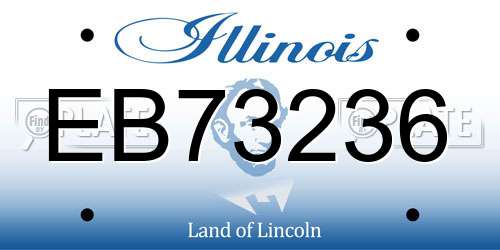 EB73236 Illinois License Plate