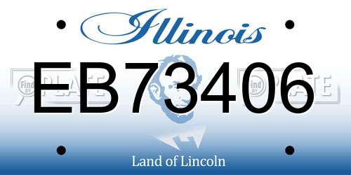 EB73406 Illinois License Plate