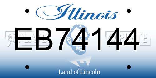 EB74144 Illinois License Plate