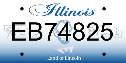 EB74825 Illinois License Plate