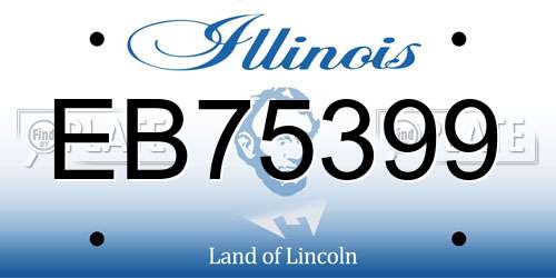 EB75399 Illinois License Plate