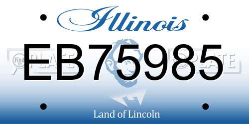 EB75985 Illinois License Plate