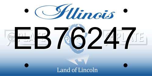 EB76247 Illinois License Plate