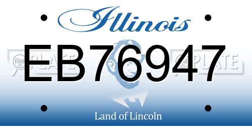 EB76947 Illinois License Plate