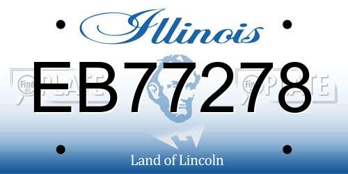 EB77278 Illinois License Plate