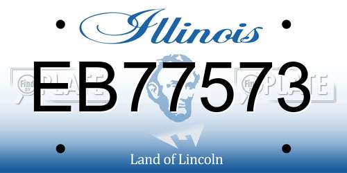 EB77573 Illinois License Plate