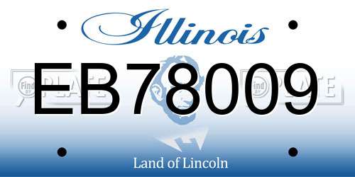 EB78009 Illinois License Plate