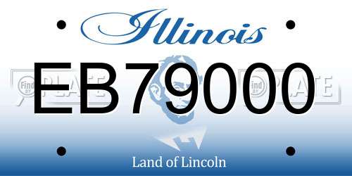 EB79000 Illinois License Plate