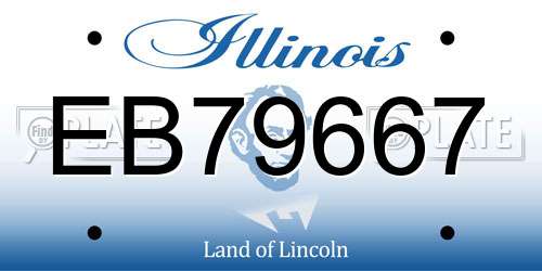 EB79667 Illinois License Plate