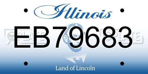 EB79683 Illinois License Plate