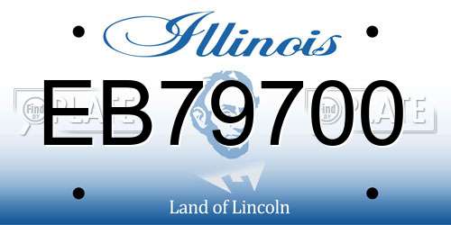 EB79700 Illinois License Plate