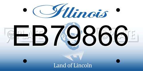 EB79866 Illinois License Plate