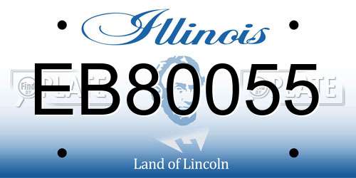 EB80055 Illinois License Plate