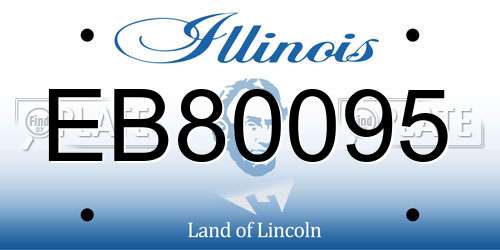 EB80095 Illinois License Plate