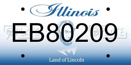 EB80209 Illinois License Plate