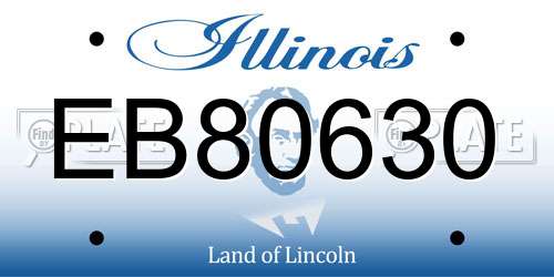 EB80630 Illinois License Plate