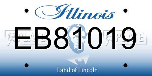 EB81019 Illinois License Plate