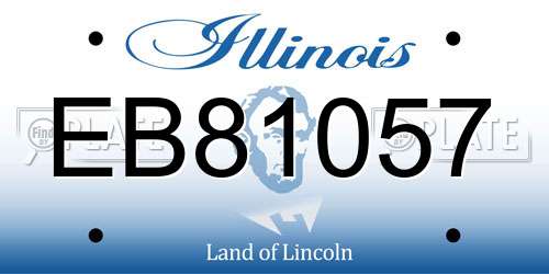 EB81057 Illinois License Plate