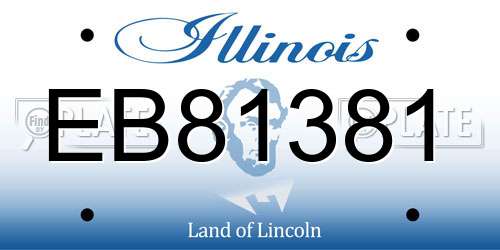 EB81381 Illinois License Plate