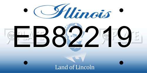 EB82219 Illinois License Plate