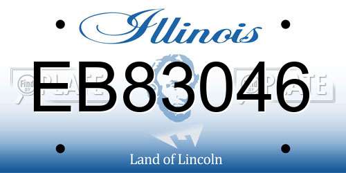 EB83046 Illinois License Plate