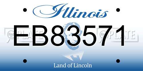 EB83571 Illinois License Plate