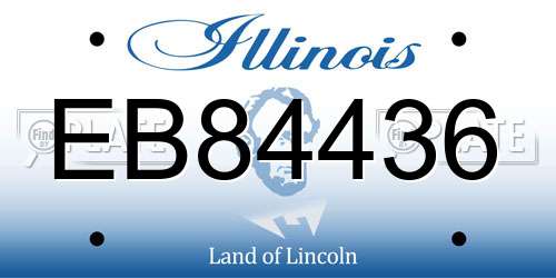 EB84436 Illinois License Plate