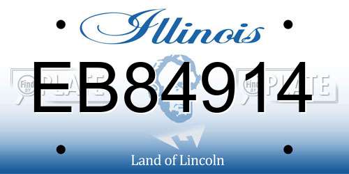 EB84914 Illinois License Plate