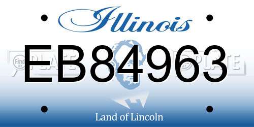 EB84963 Illinois License Plate