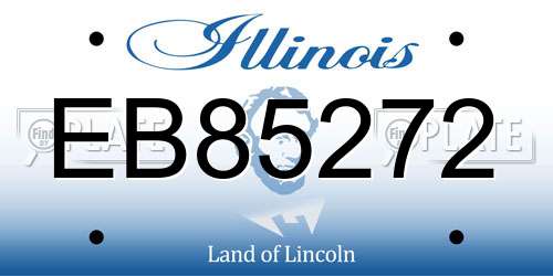EB85272 Illinois License Plate