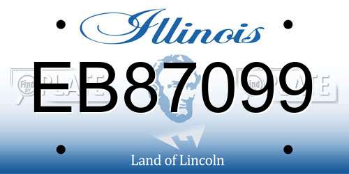 EB87099 Illinois License Plate